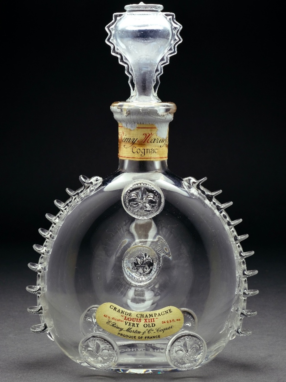 Vtg Empty Bottle - Remy Martin Louis XIII Baccarat Crystal Decanter & Stopper